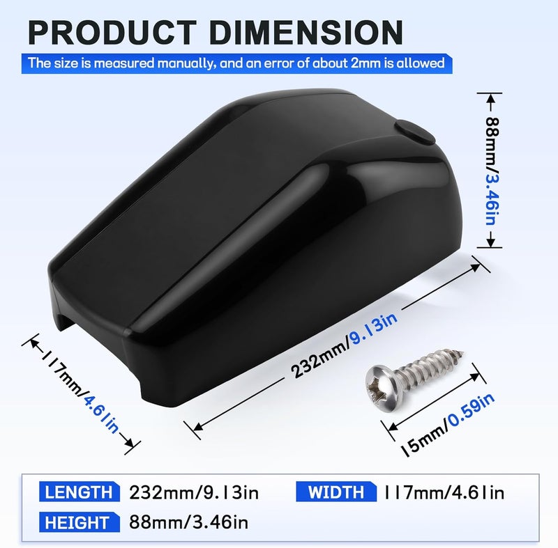 Xastro Right RV Awning Motor Cover Replacement for Solera 643922, RV Regal Drive Head Cover, RV Awning Head Cover End Cap, Camper Trailer Awning Motor Cap for Lippert Components, Black - Image 2